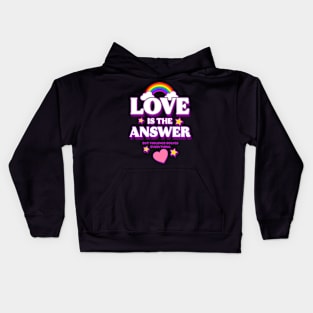 Love is The Answer But Violence Solves Everything (B) Kids Hoodie